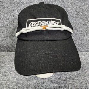 Findlay Strapback Hat‎ Goofy By Nature Black Rope Cord Hidden Pocket